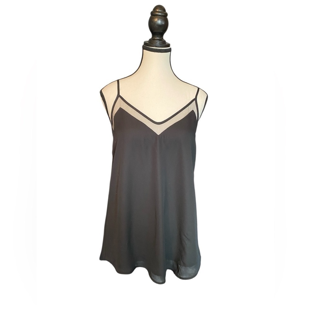 Lulu’s Sweet Fling black camisole coquette S minimalist y2k edgy office evening